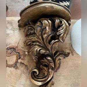 2 large wood sconces